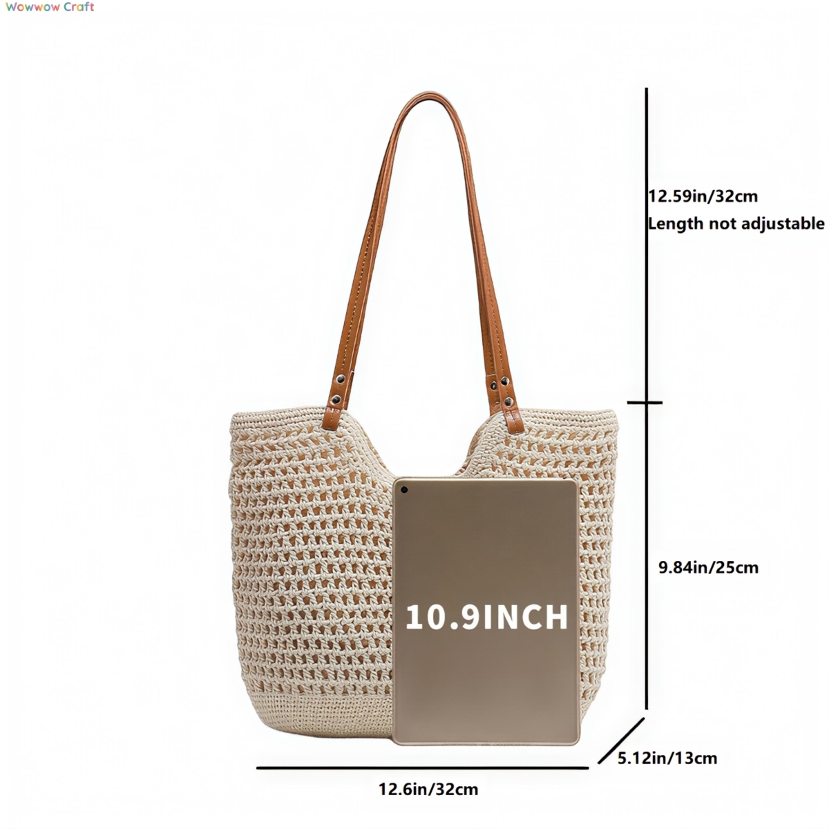 Crochet Bags,Crossbodies,Shoulder Bags,Crocheted shoulder bag with brown leather straps - Beach Crochet Bags